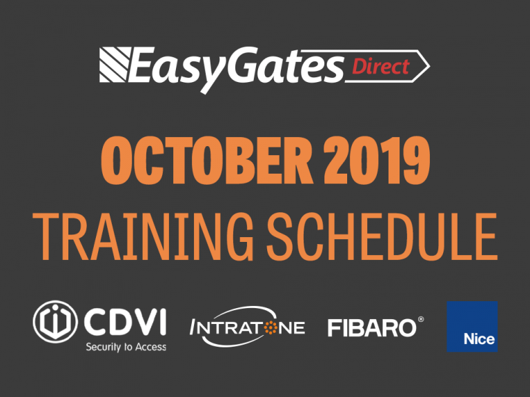 October Training Schedule