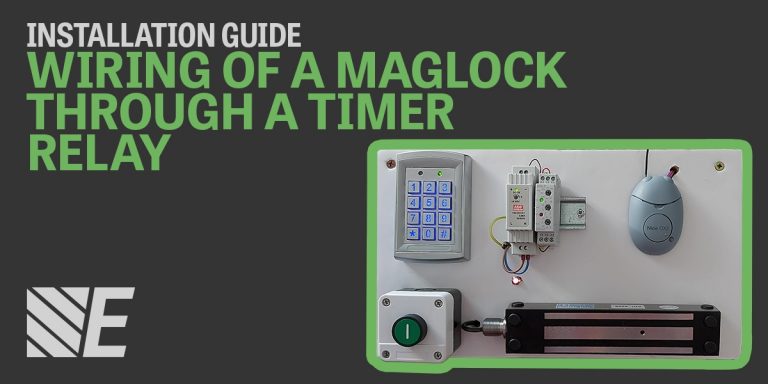 Installation Guide - Wiring of a maglock through a timer relay.