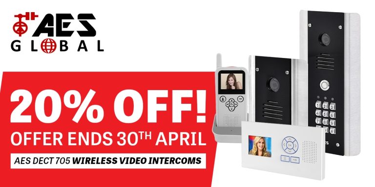 20% off AES DECT 705 Wireless Video Intercom Kits - Offers end 30th April 2022 @ 11:59 PM BST.