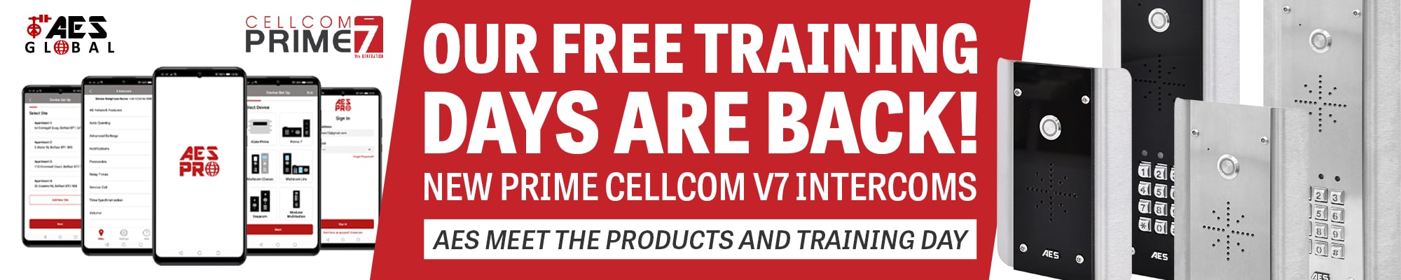 Our FREE Training Days are Back! New AES Cellcom Prime V7 - Meet the Products and Training Day