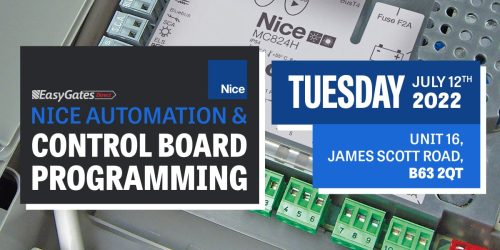 Nice Automation Control Board Programming Training – July 12th 2022