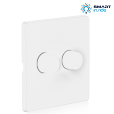 AOne Zigbee 220-240V 2 x 250W Smart Rotary Dimmer on 1 Gang Plate