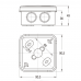 Fibox Adaptable Junction Box 90x90x49 Grey