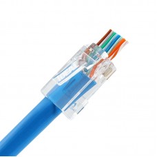 Ideal CAT6 FEED-THRU MOD PLUG 100 PK