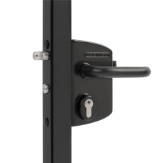 Locinox LAKQ40U2LVSZB Surface-Mounted Gate Lock For 40–60 mm Square Profiles (Black)
