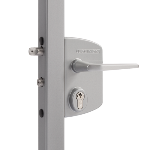 Locinox LAKQ60U2LVSZM Surface-Mounted Gate Lock For 60–80 mm Square Profiles (Silver) Locinox LAKQ60U2LVSZM Surface-Mounted Gate Lock For 60–80 mm Square Profiles (Silver)