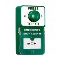 RGL DU-GB/PTE Green Press to exit Button with emergency release for access control RGL DU-GB/PTE Green Press to exit Button with emergency release for access control