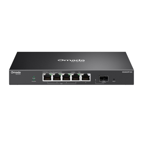 TP-Link Omada 5-Port 2.5G BASE-T and 1-Port 10GE SFP+ Easy Managed Switch with 4-Port PoE++ TP-Link Omada 5-Port 2.5G BASE-T and 1-Port 10GE SFP+ Easy Managed Switch with 4-Port PoE++