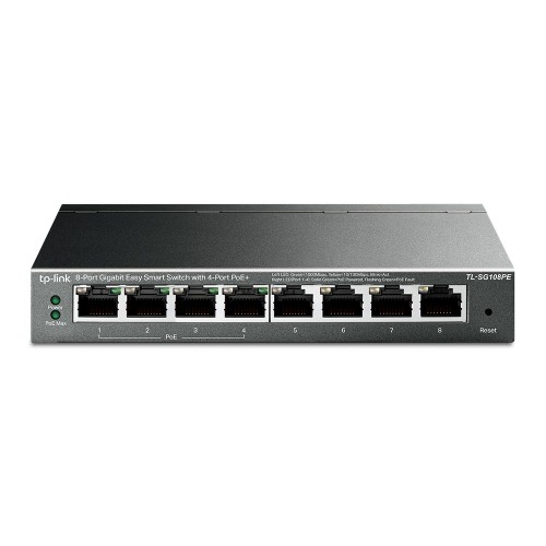 TP-Link 8-Port Gigabit Easy Smart Switch with 4-Port PoE+ TP-Link 8-Port Gigabit Easy Smart Switch with 4-Port PoE+