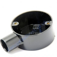 PVC 20mm 1 Way Terminal Box (Black)