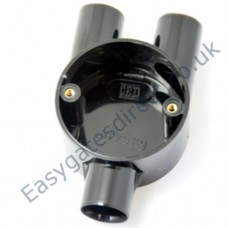 PVC 20mm 3 Branches Y Box (Black)
