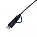1.2m USB 3 in 1 Charge Cable Type C and A to Type C/B