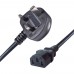 1M UK Mains Power Cable UK Plug to C13