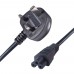 2M UK Mains Power Cable UK Plug to C5 Cloverleaf