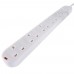 2M 6 Way Surge Protected Extension Lead