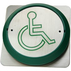PBT-861-BS-G Wheelchair Logo Push Button (Flush / Surface)