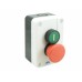 Green Push button and Emergency Twist Button - Grey Enclosure - IP65