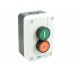Green and Red Push Button - 1NO & 1NC Contact - Grey Enclosure - IP65 - ON OFF LABEL