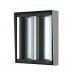 Videx 8000 Series Frame/Surface Mounting Box (1-9 Modules, Aluminium/Black Finish)