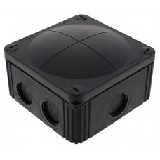 WISKA COMBI 607 BK IP66/IP67 Junction Box, 110 x 110 x 66mm, Black