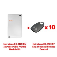 Bundle Offer - Intratone 06-0129-EN GSM/GPRS/RF Receiver Kit + 10 x Intratone 09-0101 2CH Remote Control Black Bundle Offer - Intratone 06-0129-EN GSM/GPRS/RF Receiver Kit + 10 x Intratone 09-0101 2CH Remote Control Black