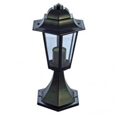 Meridian LAN60PT - 60W ES Post Top Lantern Black - Aluminium (LED lamp not included)