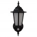 Meridian LAN7LED/PIR - 7W LED Lantern + Integrated PIR Sensor (Black Polycarbonate)