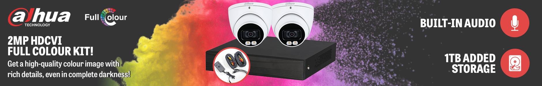 Dahua 2MP HDCVI Full Colour CCTV Kit