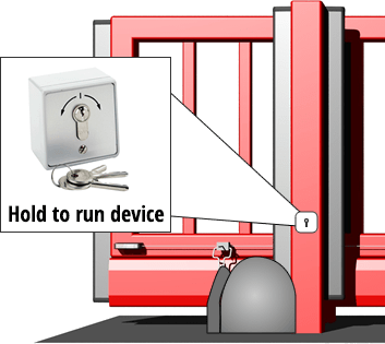 Hold to run device