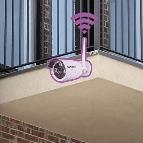 SecYour CCTV Balcony Application Bullet Camera